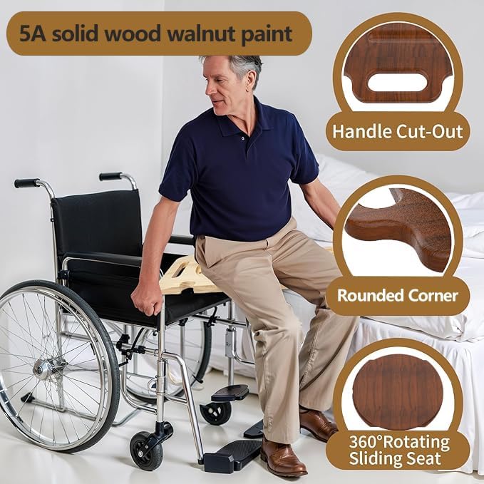 FleiSleep Transfer Board, Patient Slide Transfer Board for Wheelchair, Bed and Car, Mobility Aid for Elderly, Seniors & Disabled People
