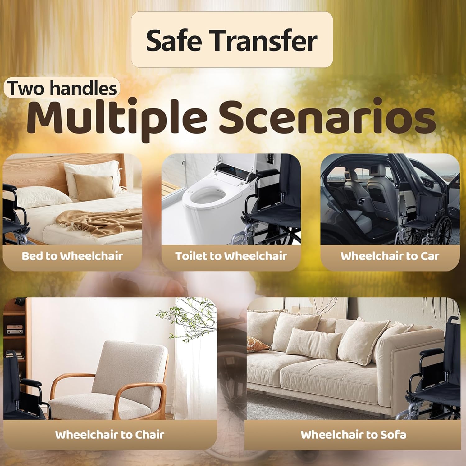 FleiSleep Transfer Board, Patient Slide Transfer Board for Wheelchair, Bed and Car, Mobility Aid for Elderly, Seniors & Disabled People