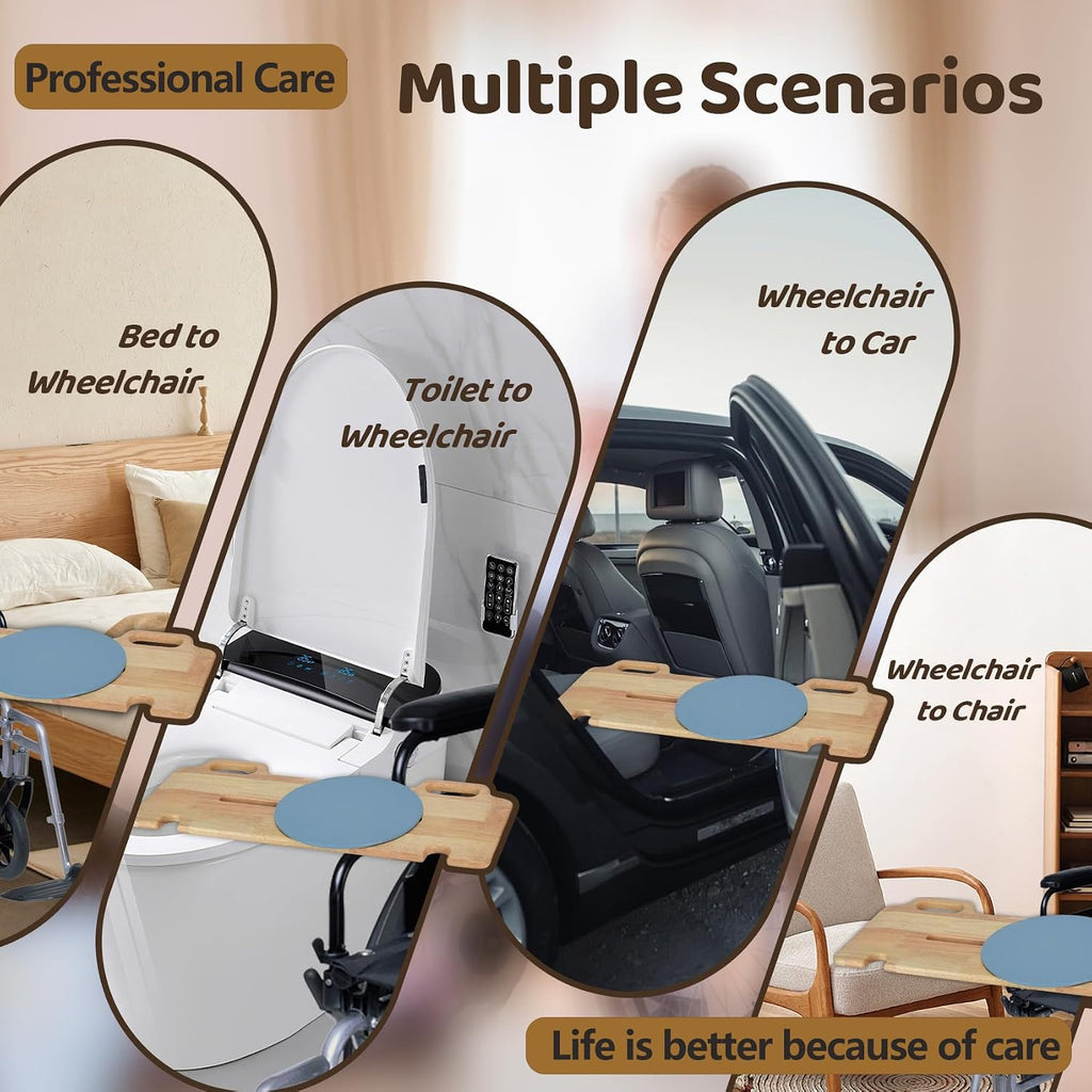 FleiSleep Transfer Board, Patient Slide Transfer Board for Wheelchair, Bed and Car, Mobility Aid for Elderly, Seniors & Disabled People