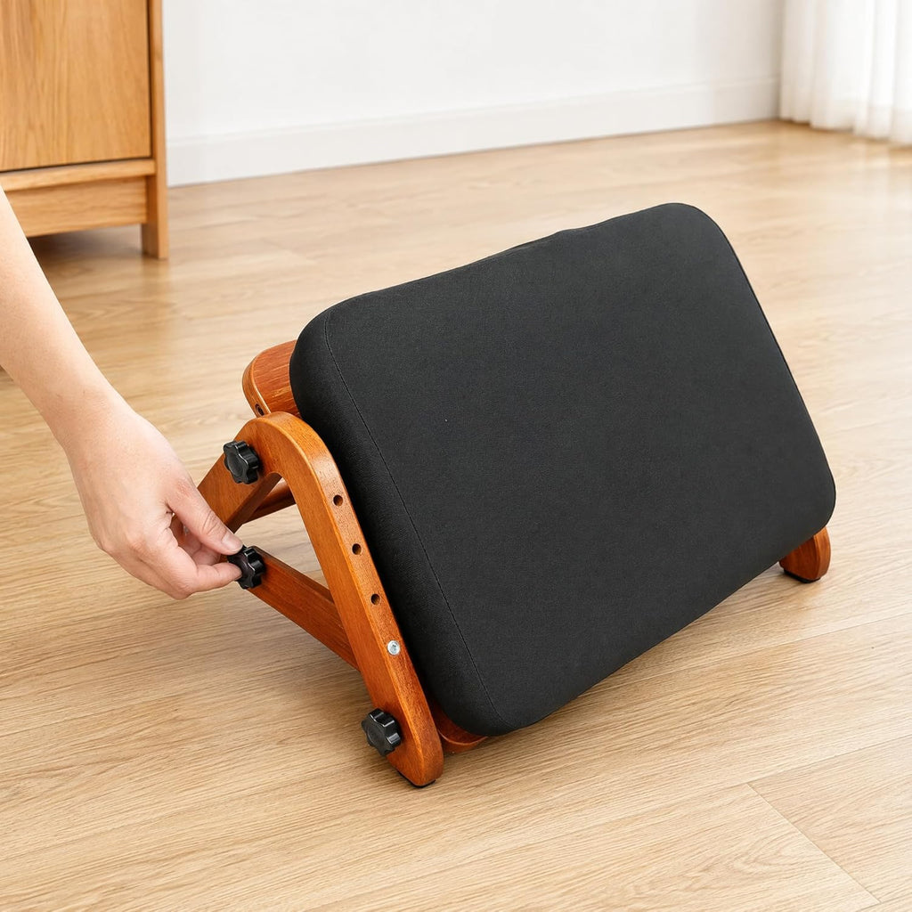 FleiSleep V-Shaped Under Desk Foot Rest Stool, Ergonomic Soft Cushioned Footrest for Office, Gaming & Home Working