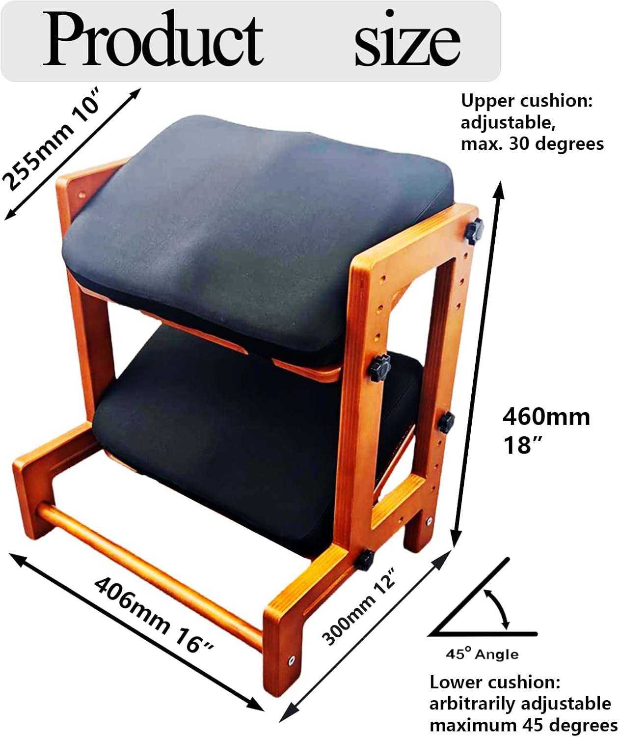 H-Shaped Under Desk Foot Rest Stool with Soft Cushion, Ergonomic Office Footrest for Home & Gaming