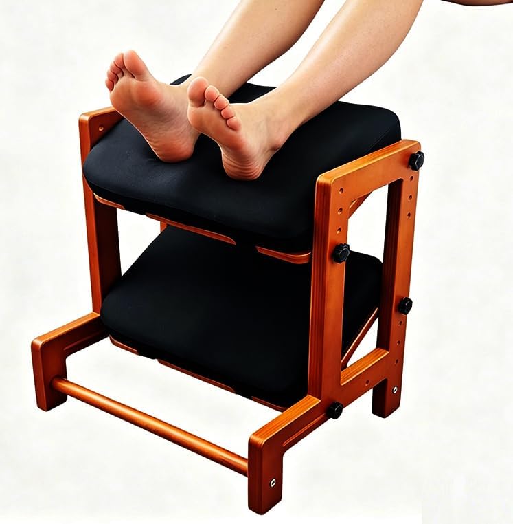H-Shaped Under Desk Foot Rest Stool with Soft Cushion, Ergonomic Office Footrest for Home & Gaming