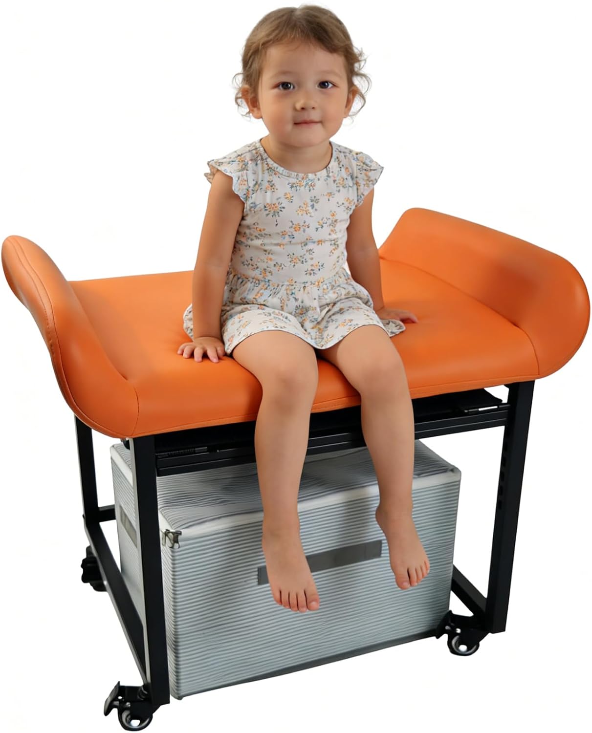FleiSleep Anti-Slip Pet Stairs with Storage Drawers, Retractable Dog Ramp Seat for Bed & Sofa