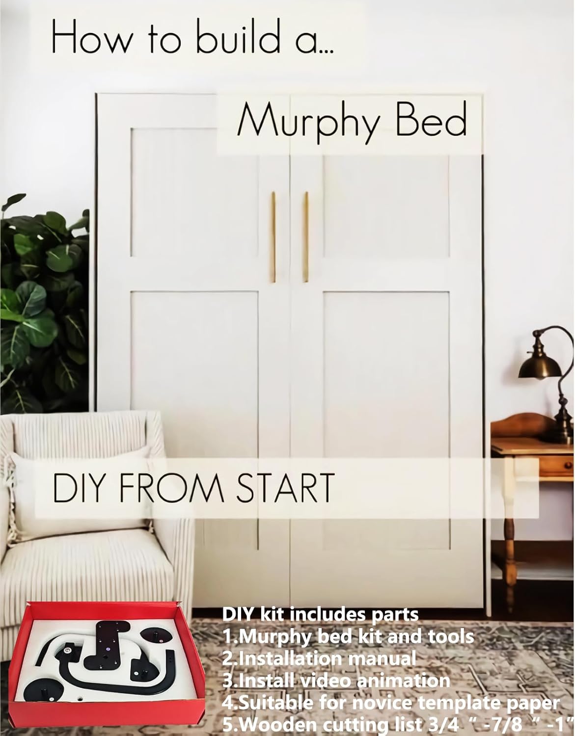 Create A Luxurious Bed Murphy Bed Hardware Kit, Hover in Mid Air Hydraulic Rod Gas Spring System