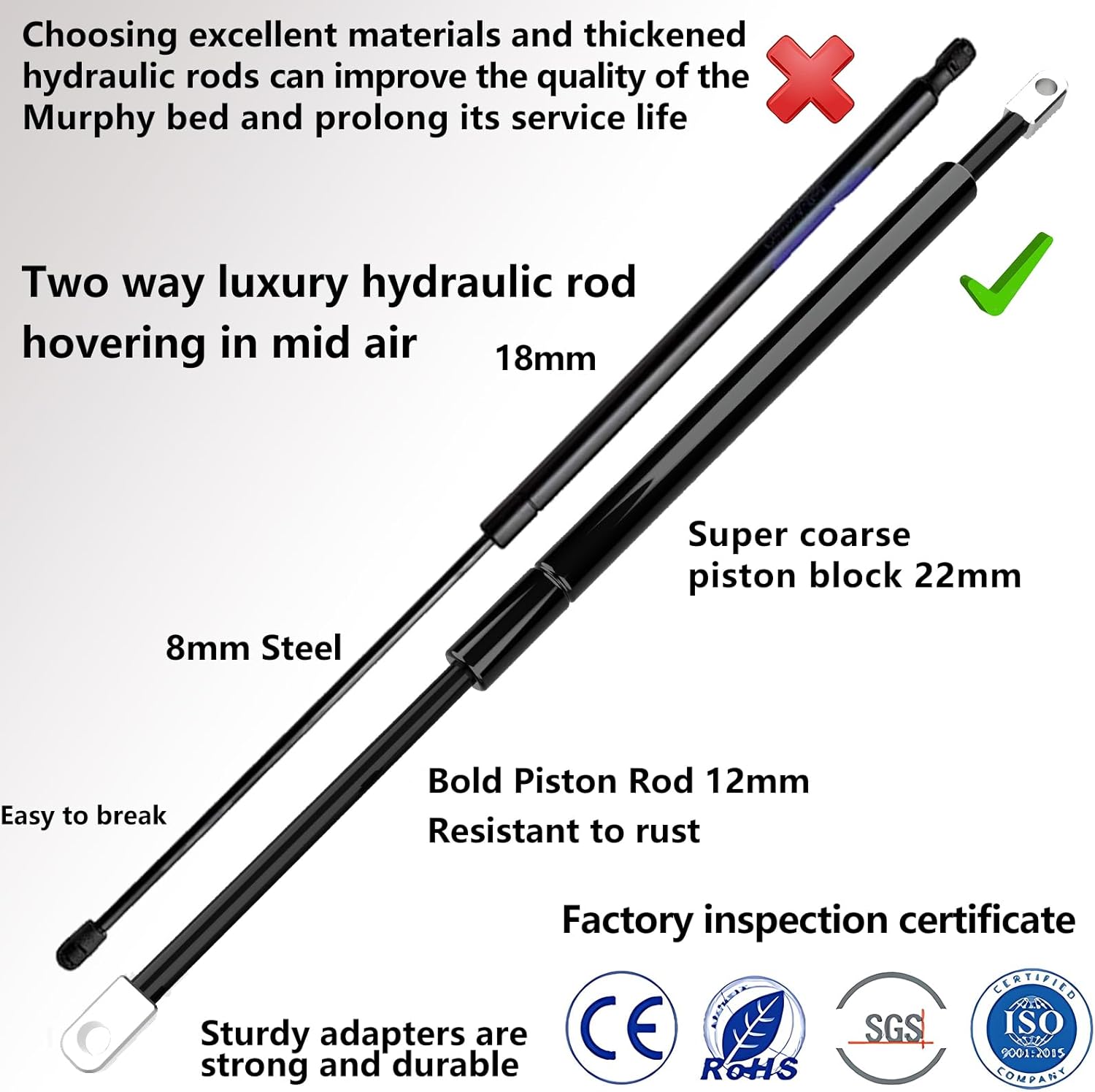 Create A Luxurious Bed Murphy Bed Hardware Kit, Hover in Mid Air Hydraulic Rod Gas Spring System